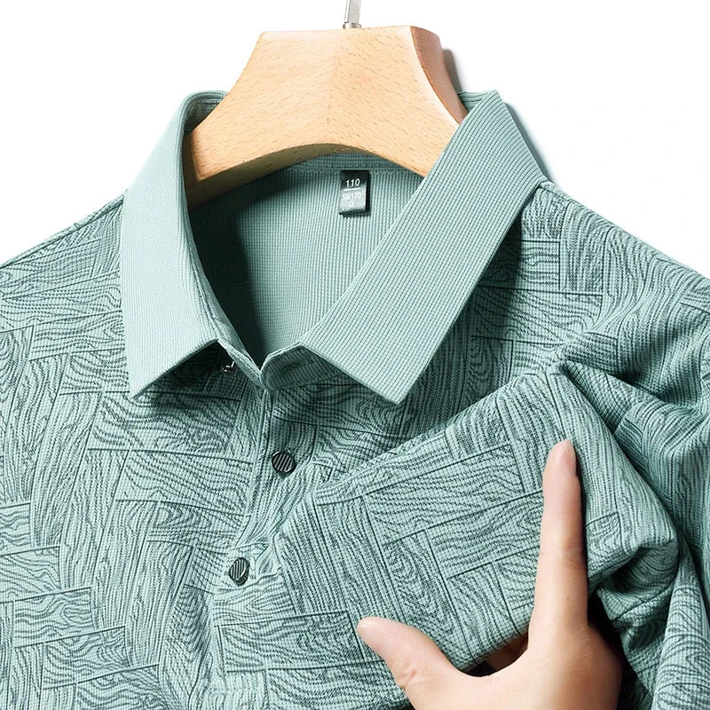 Men's Business Print Polo Shirt