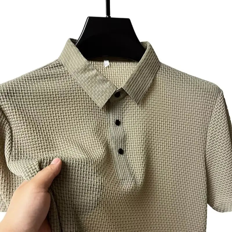 Ice Silk Waffle Knit Short Sleeve