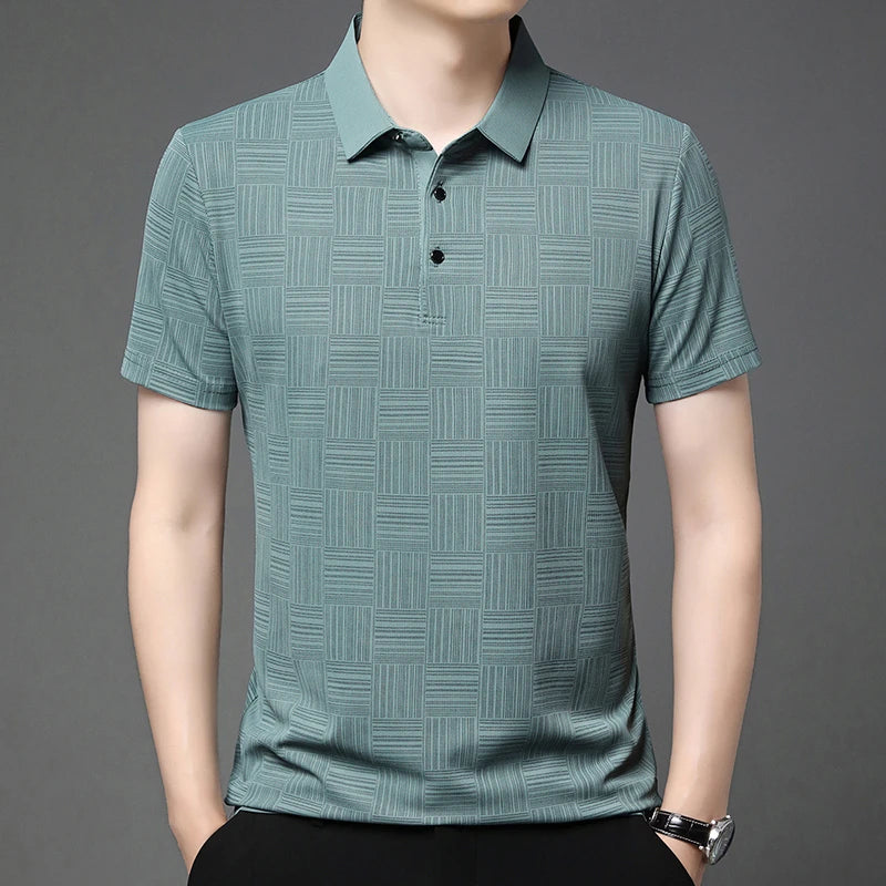 Men's Summer Print Polo Shirt
