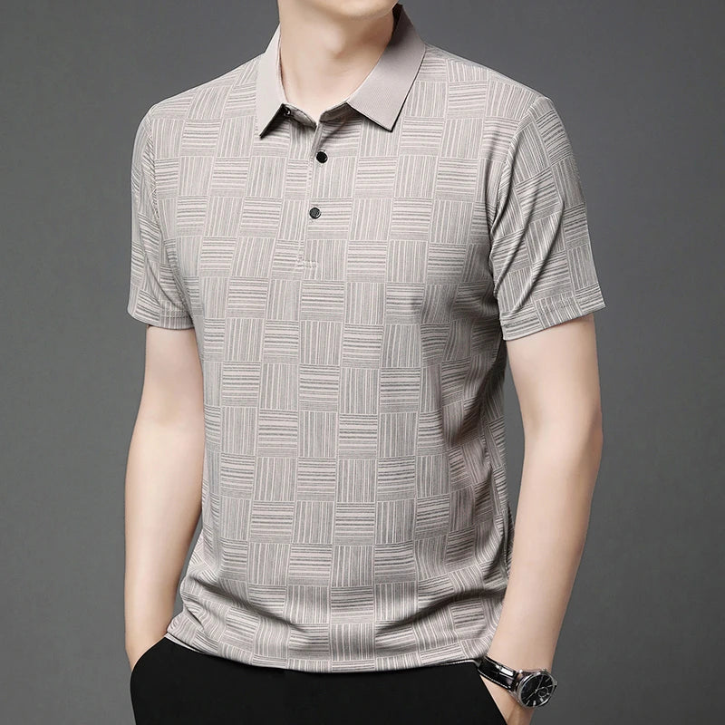 Men's Summer Print Polo Shirt