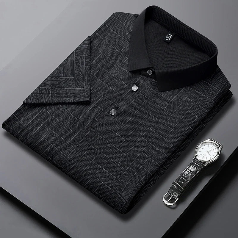 Men's Business Print Polo Shirt
