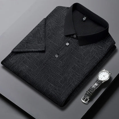 Men's Business Print Polo Shirt