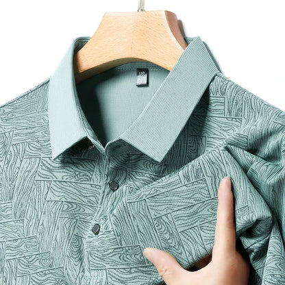 Men's Business Print Polo Shirt