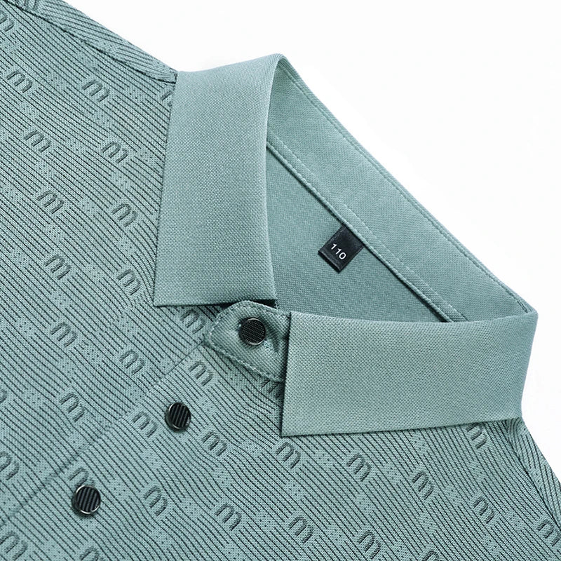 Men's Stretch Print Polo Shirt