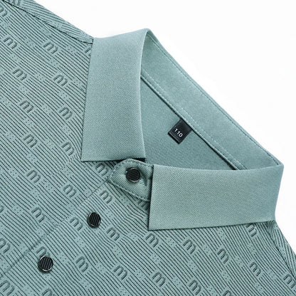 Men's Stretch Print Polo Shirt