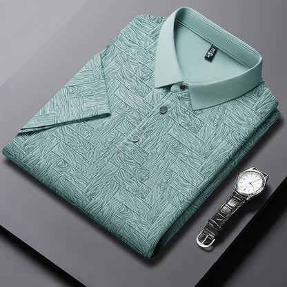 Men's Business Print Polo Shirt