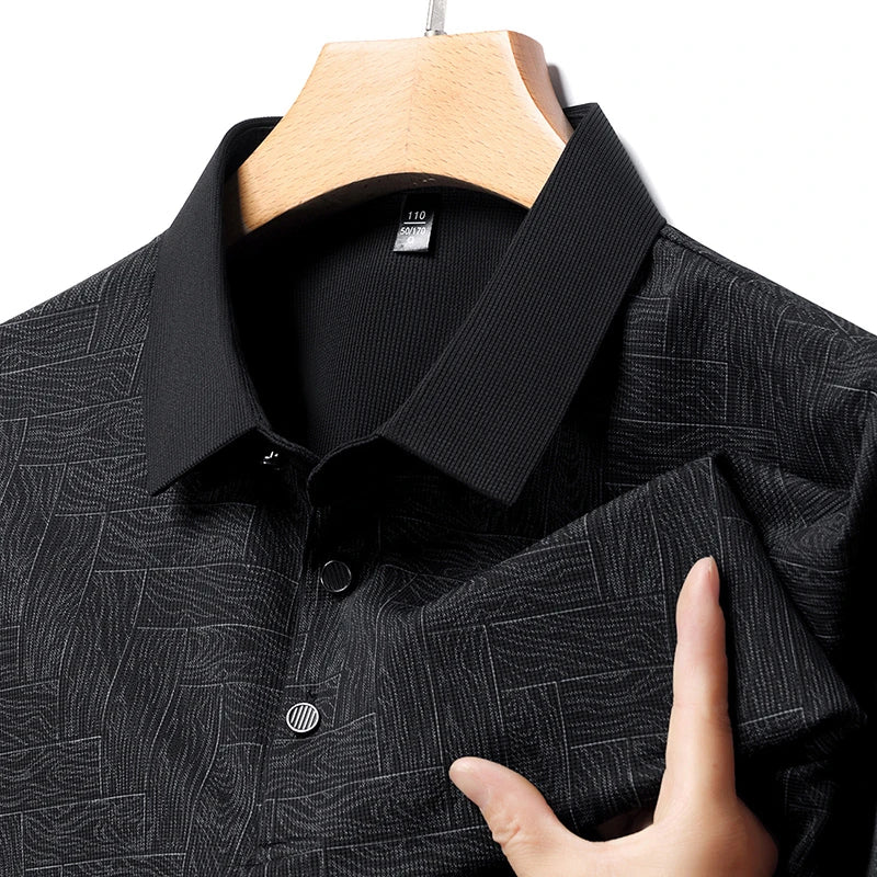 Men's Business Print Polo Shirt