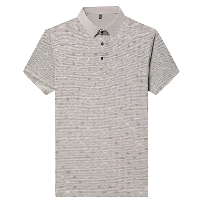 Men's Stretch Print Polo Shirt