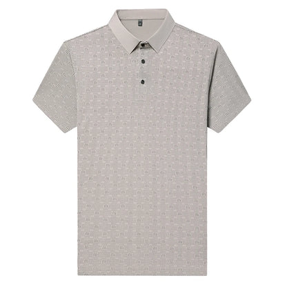 Men's Stretch Print Polo Shirt
