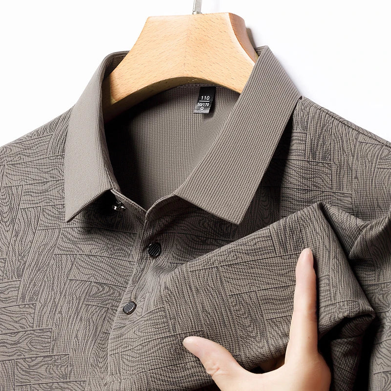 Men's Business Print Polo Shirt