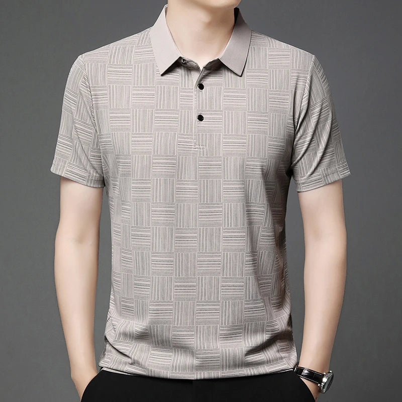 Men's Summer Print Polo Shirt