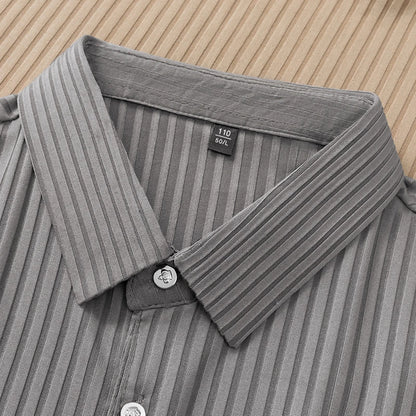 Men's Textured Stripe Polo Shirt