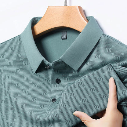 Men's Stretch Print Polo Shirt