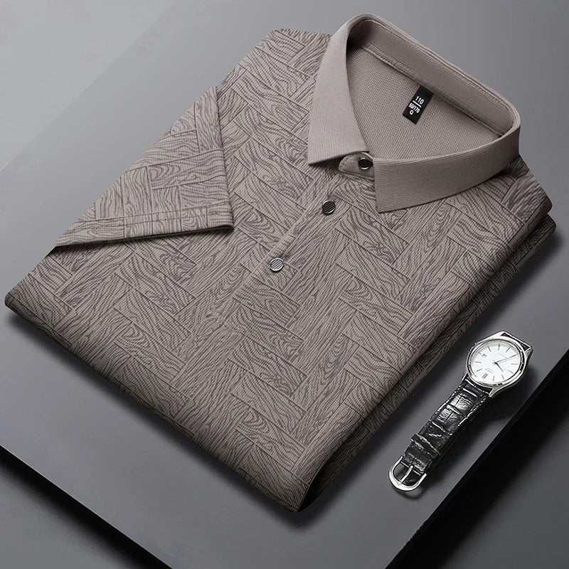 Men's Business Print Polo Shirt
