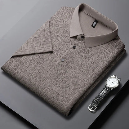 Men's Business Print Polo Shirt