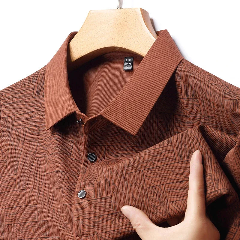 Men's Business Print Polo Shirt