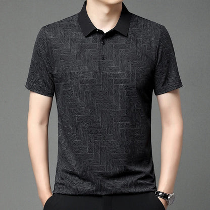 Men's Business Print Polo Shirt