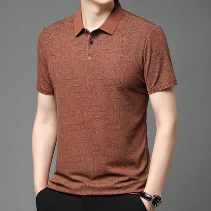 Men's Business Print Polo Shirt