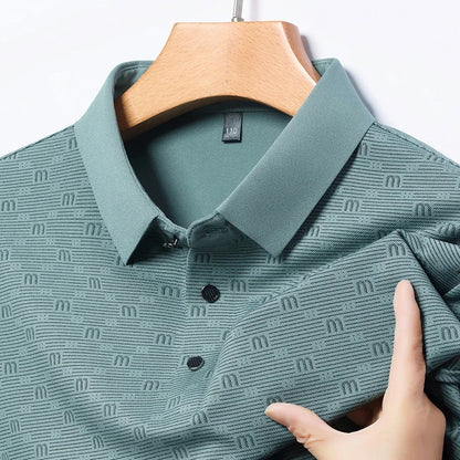 Men's Stretch Print Polo Shirt