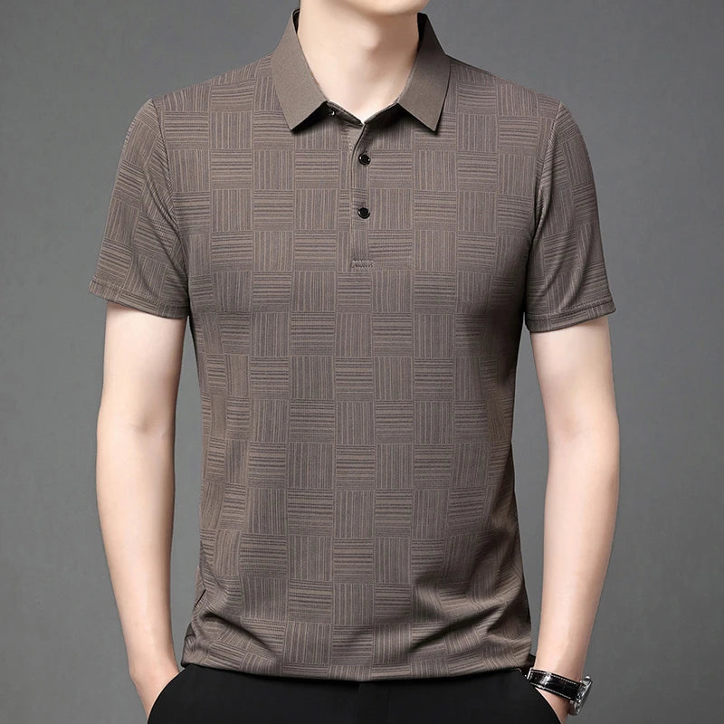 Men's Summer Print Polo Shirt