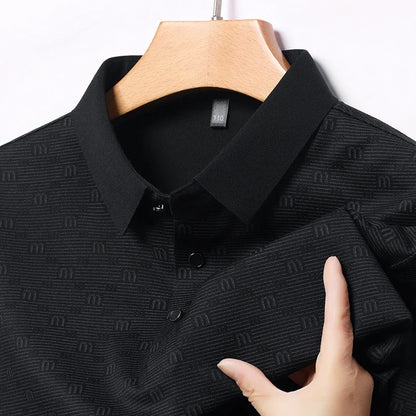 Men's Stretch Print Polo Shirt
