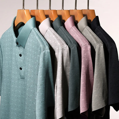 Men's Stretch Print Polo Shirt