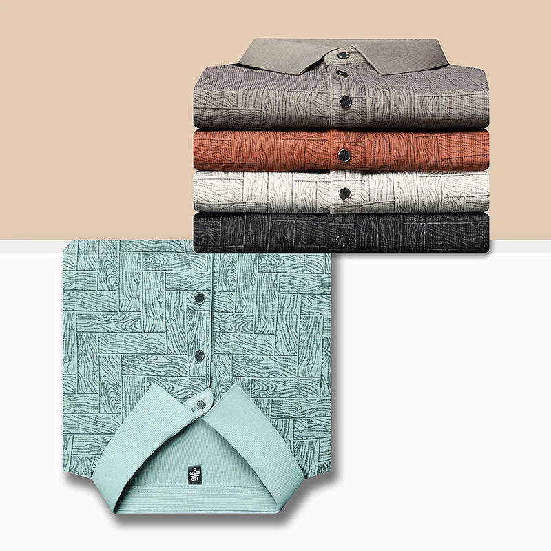 Men's Business Print Polo Shirt
