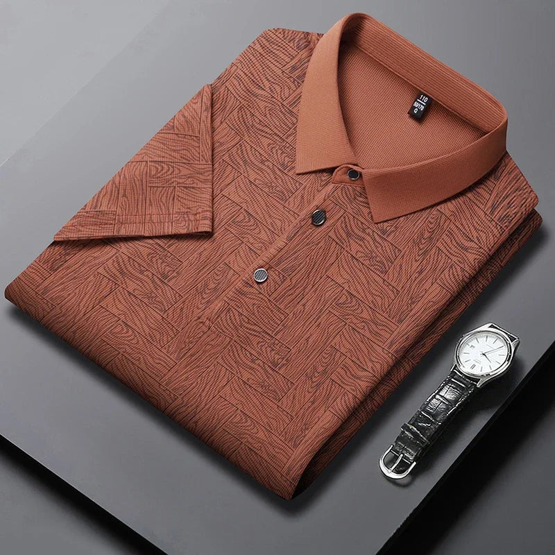 Men's Business Print Polo Shirt
