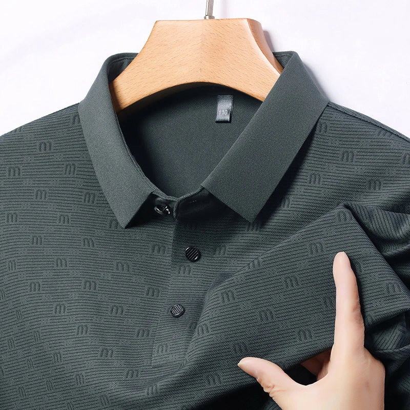 Men's Stretch Print Polo Shirt