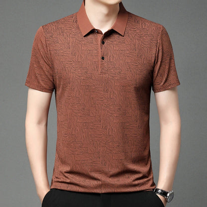 Men's Business Print Polo Shirt