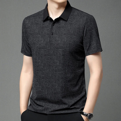 Men's Business Print Polo Shirt