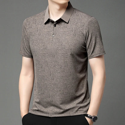 Men's Business Print Polo Shirt
