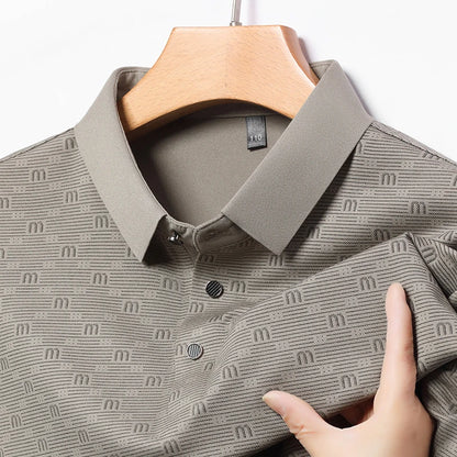 Men's Stretch Print Polo Shirt