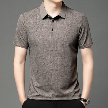 Men's Business Print Polo Shirt