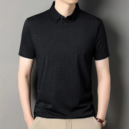Men's Stretch Print Polo Shirt