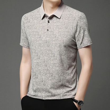 Men's Business Print Polo Shirt